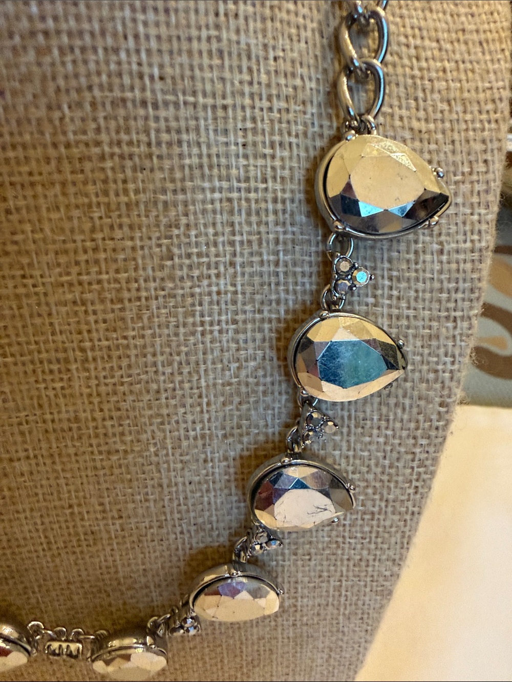 Simply Vera Silver Teardrop Statement Necklace - Picture 2 of 6